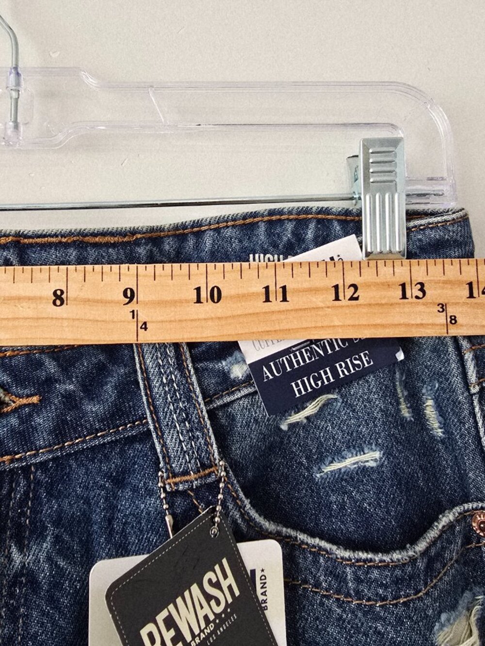 Rewash Straight Cuffed Hem Jeans 28 Medium Wash NWT - Picture 5 of 8